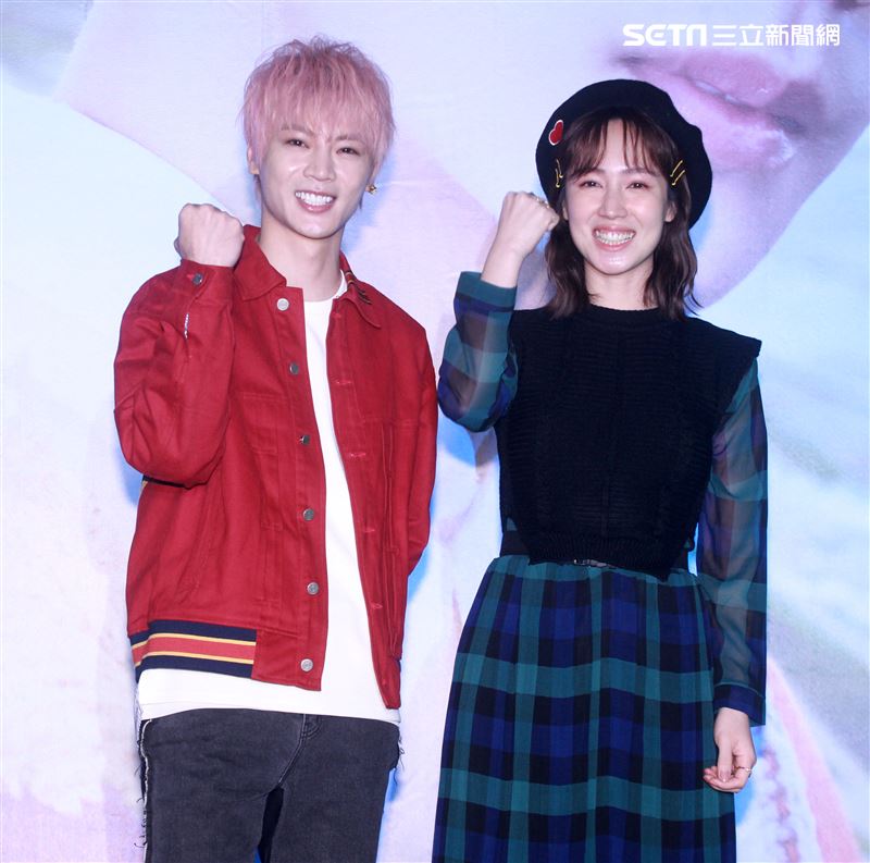 KU古曜威「一個幸福的吻」新歌發表，MV女主角黃瀞怡（小薰）分享拍MV的點滴滴。（記者邱榮吉/攝影）