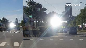 體育館橋反光害視線　網友驚：光射炮