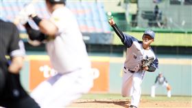 ▲中職聯隊先發投手江國謙主投3局失5分承擔敗投。（圖／中華職棒提供）