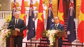 雪梨,野火煙霧,萬人怒吼,莫里森,打破沉默(圖/中央社)