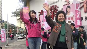 陳菊,許淑華,路口拜票,深化民主,守護主權(圖/中央社)