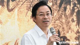 前行政院長張善政出席紐約藝術展啟動記者會。 （圖／記者林敬旻攝）