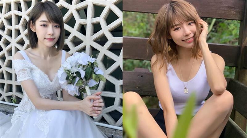 宅男女神首披婚紗　放話「明天閃婚」