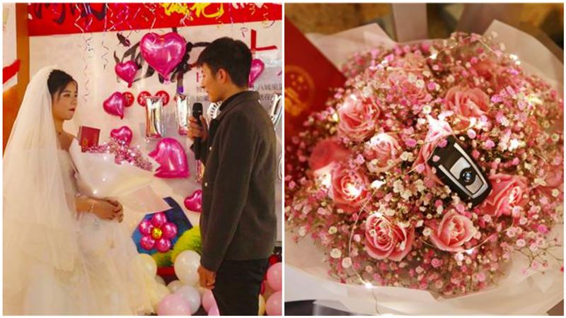 向男友求婚！帶房產權狀+BMW鑰匙