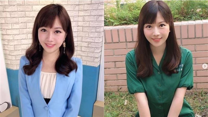 穿小綠綠制服！最正主播激露嫩白大腿