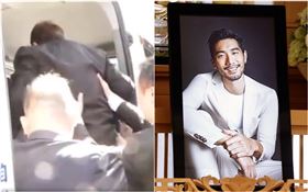 高以翔爸爸被攙扶上車（圖／翻攝自會火微博、記者林聖凱攝影）