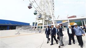 林佳龍於2018年11月三井outlet開幕前視察￼
圖／翻攝自林佳龍臉書