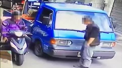 台中行車糾紛！貨車駕駛「掏槍」嗆聲