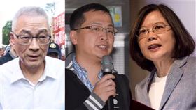 吳敦義、蔡英文、羅智強（組合圖／資料照、蔡英文臉書）