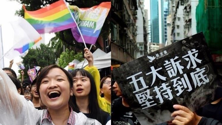 華郵年度好事　台灣同婚反送中在列