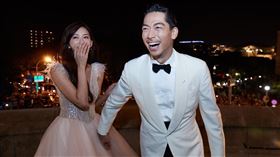  AKIRAＰＯ出婚禮當天的天台視角影片。 林志玲和AKIRA世紀婚禮。（圖／翻攝自臉書）