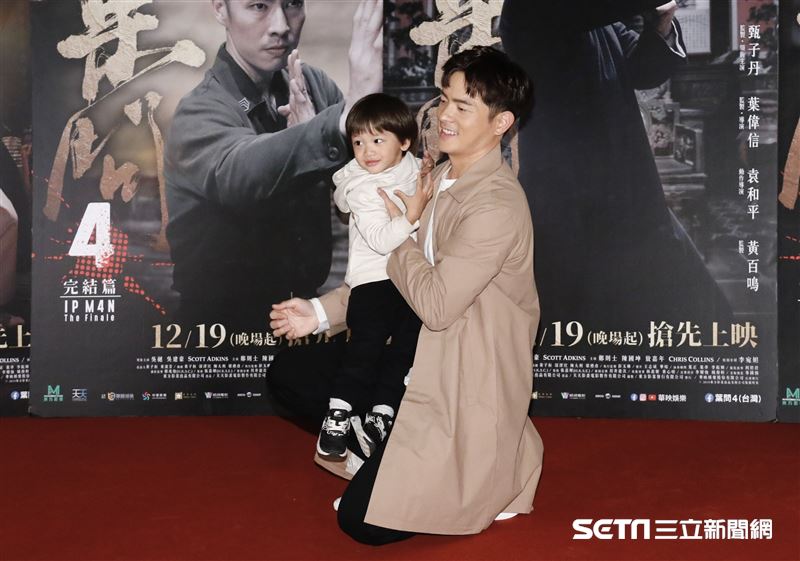 宥勝攜兒子剴剴出席電影《葉問4：完結篇》詠春精神傳承活動。（圖／記者林聖凱攝影）