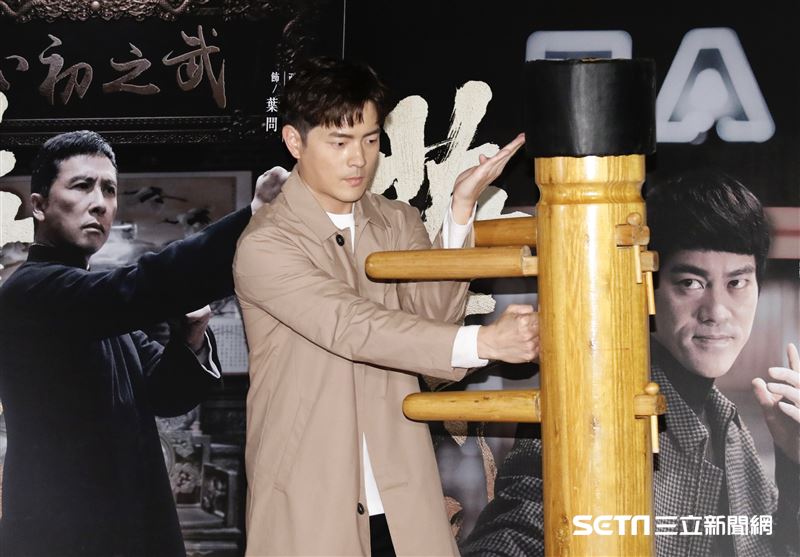 宥勝攜兒子剴剴出席電影《葉問4：完結篇》詠春精神傳承活動。（圖／記者林聖凱攝影）