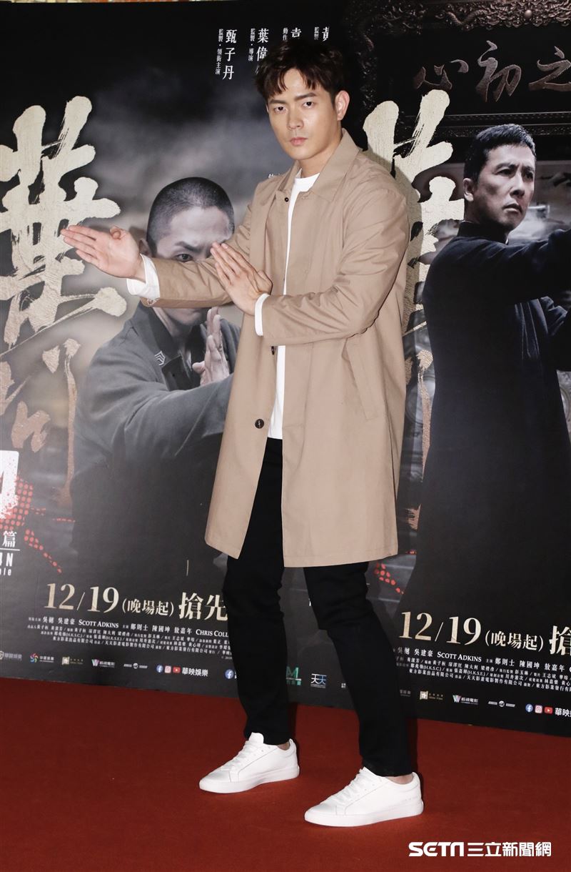 宥勝攜兒子剴剴出席電影《葉問4：完結篇》詠春精神傳承活動。（圖／記者林聖凱攝影）