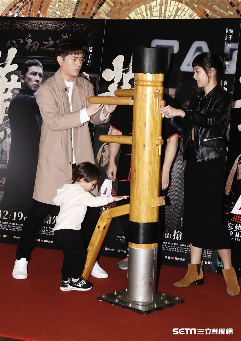 宥勝攜兒子剴剴出席電影《葉問4：完結篇》詠春精神傳承活動。（圖／記者林聖凱攝影）