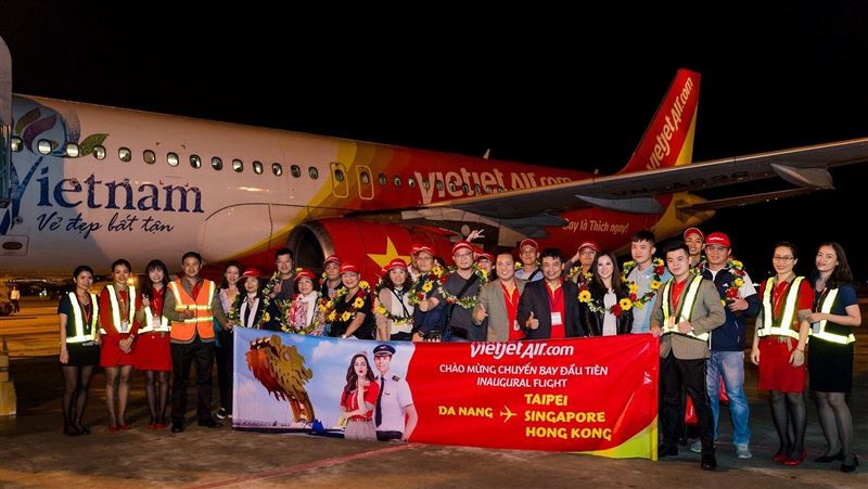 越捷航空今正式開通台北至峴港新航線