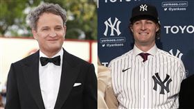 ▲柯爾（Gerrit Cole）剃掉落腮鬍竟撞臉好萊塢男星傑森克拉克（Jason Clarke）。（圖／美聯社／達志影像）