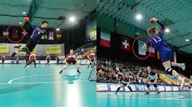 ▲2019國際巧固球賽香港賽前抗議，台灣隊改名中華台北撤國旗換上會旗。（圖／翻攝自推特）