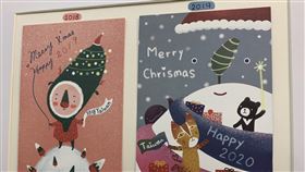 3孩媽扮台灣耶誕老公公　自製卡片回覆全球來信有3個小孩的Cathy扮台灣耶誕老公公，還發揮藝術專長，以自製卡片回覆全球來信，每年卡片都不一樣，但卡片一定有包含台灣特色和本島「番薯」地形的圖樣，讓國外小朋友更了解台灣。中央社記者葉臻攝　108年12月21日