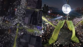 50萬人罷韓！絕美手機海空拍照曝光