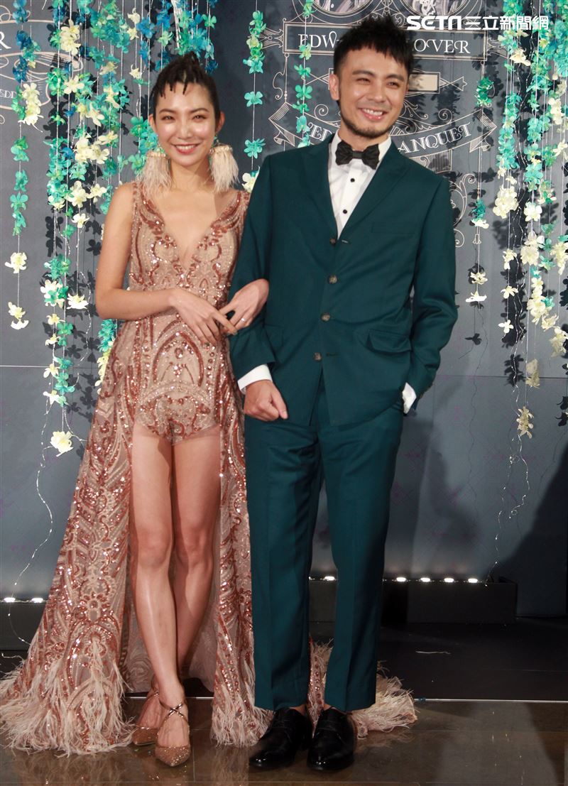 柴智屏開心嫁女，愛女高雋雅和女婿陳子豪（Edward）補辦婚宴，。（記者邱榮吉/攝影）