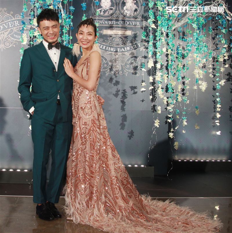 柴智屏開心嫁女，愛女高雋雅和女婿陳子豪（Edward）補辦婚宴，。（記者邱榮吉/攝影）