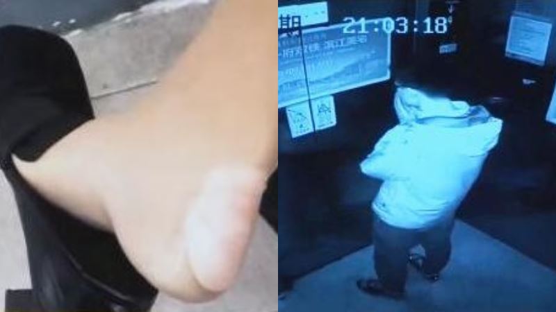 絆倒辣妹幫揉腿　男扯破絲襪狂聞腿香