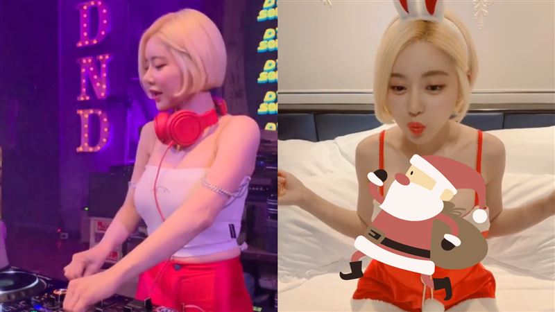最辣DJ床片流出！扮聖誕女郎狂抖乳