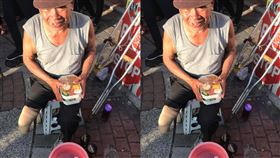 孩耳聾癲癇…斷腿爸拄拐杖扛3口家計（圖／爆廢公社）