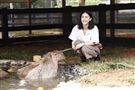 鍾瑶擔任埔心牧場「水豚君入村記者會」活動大使（圖／記者林聖凱攝影）