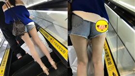 牛仔,破褲,熱褲,長腿,蜜桃,小丁(翻攝自加藤軍路邊隨手拍)