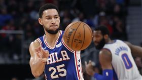 ▲西蒙斯（Ben Simmons）生涯新高17助攻+大三元。（圖／美聯社／達志影像）