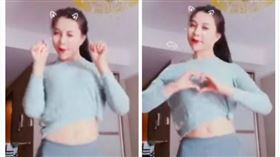 網紅,抖音,學貓叫,緊身褲,下體,私密處,駱駝蹄,形狀（圖／翻攝自爆笑公社）