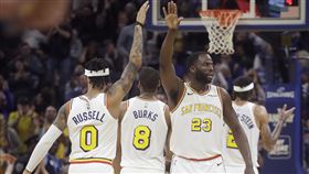 勇士本季首度連勝,D'Angelo Russell,Draymond Green(ap)