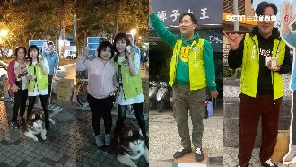 余天全家總動員拚勝選！兒女輪班拜票