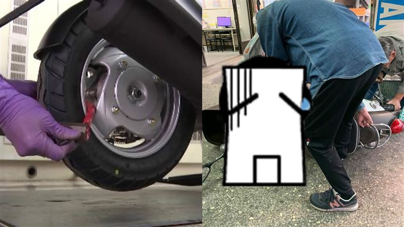 車行倒地換胎稱：有手把頂住　她傻眼