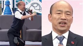 韓國瑜、博恩（組合圖／圖／資料照、擷取自博恩夜夜秀YouTube「STR Network」頻道，版權歸薩泰爾娛樂所有）