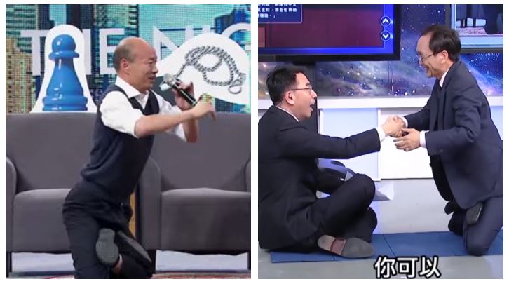 韓國瑜跪地走路！他爆「酒店咖」愛玩