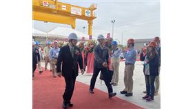 中鋼子公司,興達海基,竣工,陳建仁,離岸風電產業,樹立典範(圖/中央社)