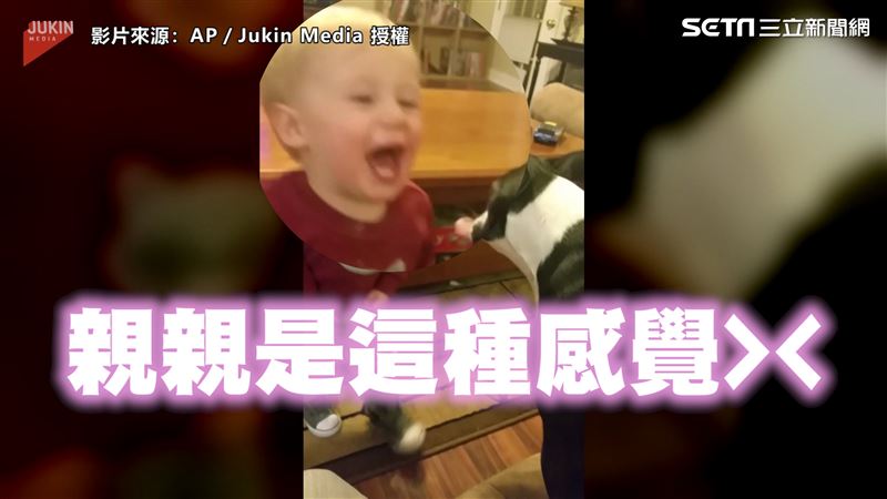 小孩向汪星人「討親親」　親個不停
