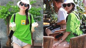 熱褲,高衩,正妹,街拍,微博,攝影師,側片,胯下,無褲裝,紀錄,暴露, 圖／翻攝自微博