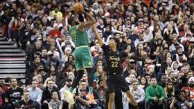 ▲布朗（Jaylen Brown）飆進5顆三分球進帳34分。（圖／美聯社／達志影像）