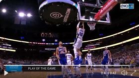 ▲葛登（Aaron Gordon）超扯背後空中接力，魔術險勝76人。（圖／翻攝自ESPN推特）
