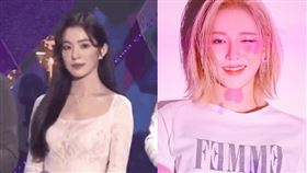 Irene看到Wendy的VCR，偷偷低頭嘆了一口氣。（圖／翻攝自YouTube）