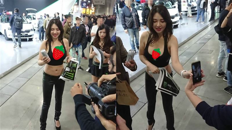 車模太胸！深U領炸雪乳　同好猛聚焦