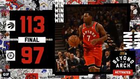 ▲相隔幾天，暴龍作客波士頓復仇成功。（圖／翻攝自推特）