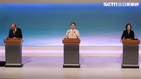 三位總統侯選人辯論會照片，照片來源，台北市攝影記者聯誼會提供蔡英文,韓國瑜,宋楚瑜　（20191229）