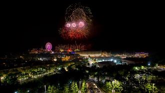 科技煙火　義大上演無人機燈光秀