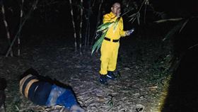 老翁跨年夜倒趴竹林  頭份警消連夜搜索救回苗栗縣頭份市70歲范姓老翁騎車外出傳失聯，警消接獲通報連夜進行搜索，1日凌晨發現老翁倒臥在永和山水庫旁的一處竹林中，雖有失溫現象，經送醫觀察確定無大礙。（苗栗救難協會提供）中央社記者管瑞平傳真  109年1月1日