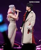 Jolin蔡依林全新巡演「Ugly Beauty 」台北站第三場特別來賓青峰。（記者邱榮吉/攝影）